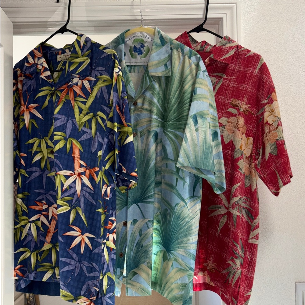 3 Tommy Bahamas shirts size M